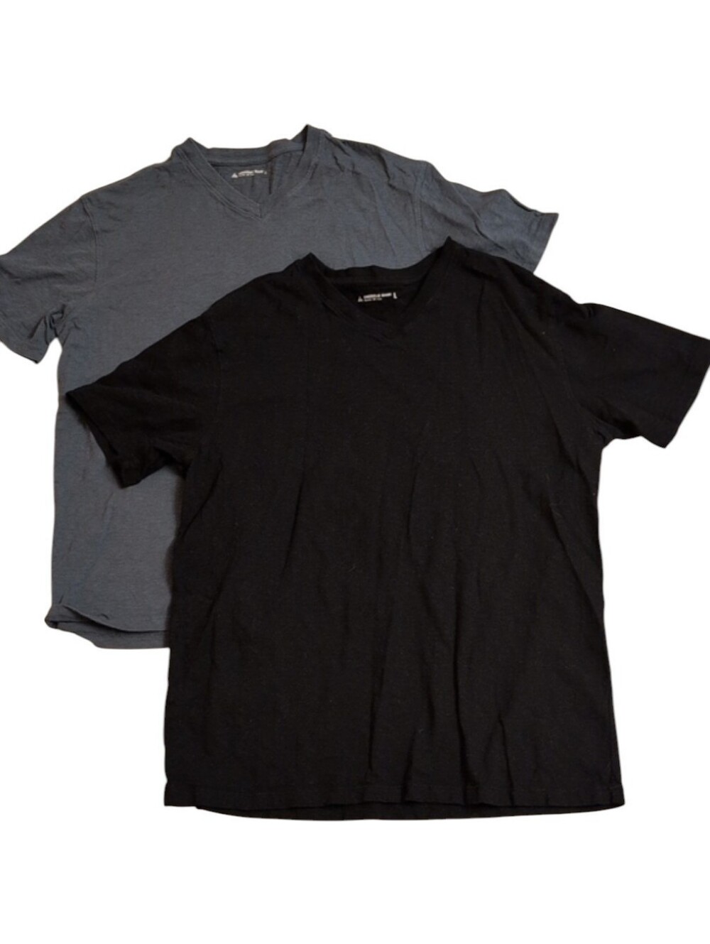 NEW Lot Of 2 American Giant V-neck Tee Dark Blue And Black Made In USA Size L